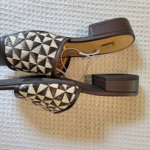 Brown and Cream Women's Slide Sandals - Picture 10 of 12